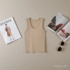 A simple and comfortable sleeveless halter top for women wearing dopamine on the outside and a simple and comfortable one on the inside 100022913 Application Scenario